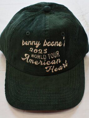 Benson Benny Boone's 2025 World Tour Green Corduroy Embroidered Hat Cap New